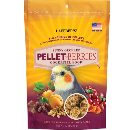 Lafeber's Cockatiel Sunny Orchard Pellet-Berries - 100% Natural Bird Food -  Whole Cranberries, Dates, Apricots, and Natural Grains